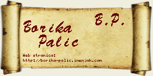 Borika Palić vizit kartica